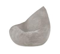 Fauteuil Pouf Siège Poire pour Bébé Enfants pour la Chambre d'Enfant MISIOO Sako Velours Côtelé Beige 80x85x75 cm