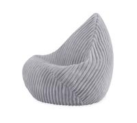 Fauteuil Pouf Siège Poire pour Bébé Enfants pour la Chambre d'Enfant MISIOO Sako Velours Côtelé Épais Gris 80x85x75 cm