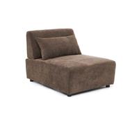 Fauteuil pour canapé modulable dossier ajustable 85 cm chocolat Callisto Oviala