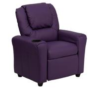 Fauteuil pour enfant avec porte-gobelet, en vinyle violet, dimensions : 60,96 x 48,26 x 48,26 cm