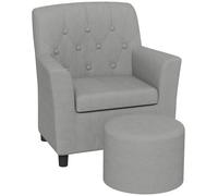Fauteuil pour enfant avec repose-pieds, dossier à motif losange, assise en mousse et polyester, gris | 45 x 43 x 50,5 cm | Structure en bois | 1,5 à 3 ans