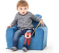Fauteuil pour enfant, cadeau de fête et d'anniversaire pour fille et garçon, canapé, chambre d'enfant, canapé pour bébé, petit canapé, bleu, 49x35x42 cm