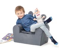 Fauteuil pour enfant, cadeau de fête et d'anniversaire pour fille et garçon, canapé, chambre d'enfant, canapé pour bébé, petit canapé, anthracite, 49x35x42 cm