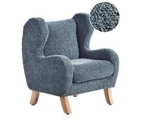 Fauteuil pour Enfant Moderne en Bouclé avec Accoudoirs Siège Chaise Bleu Foncé