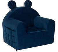 Fauteuil pour enfants, couchage, canapé, canapé-lit, fauteuil, canapé, canapé pour enfants, chambre d'enfant, dépliant, meubles en mousse, 49x35x42 cm, bleu marine