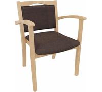 Fauteuil pour personnes âgées Alexander avec accoudoirs – Fauteuil d'accompagnement, en bois massif de hêtre, rembourré, ergonomique, stable, livré entièrement assemblé, idéal pour les personnes âgées