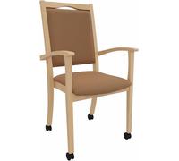 Fauteuil pour personnes âgées Alexander, dossier haut, sur roulettes – Fauteuil de confort pour personnes nécessitant une assistance, avec accoudoirs et roulettes