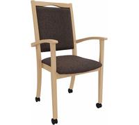 Fauteuil pour personnes âgées Alexander, dossier haut, sur roulettes – Fauteuil de confort pour personnes nécessitant une assistance, avec accoudoirs et roulettes