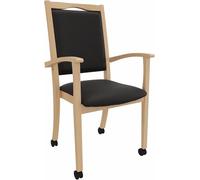 Fauteuil pour personnes âgées Alexander, dossier haut, sur roulettes – Fauteuil de confort pour personnes nécessitant une assistance, avec accoudoirs et roulettes