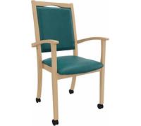 Fauteuil pour personnes âgées Alexander, dossier haut, sur roulettes – Fauteuil de confort pour personnes nécessitant une assistance, avec accoudoirs et roulettes