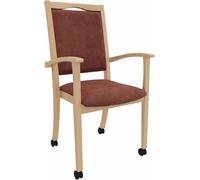 Fauteuil pour personnes âgées Alexander, dossier haut, sur roulettes – Fauteuil de confort pour personnes nécessitant une assistance, avec accoudoirs et roulettes