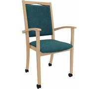 Fauteuil pour personnes âgées Alexander, dossier haut, sur roulettes – Fauteuil de confort pour personnes nécessitant une assistance, avec accoudoirs et roulettes