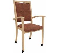 Fauteuil pour personnes âgées Alexander, dossier haut, sur roulettes – Fauteuil de confort pour personnes nécessitant une assistance, avec accoudoirs et roulettes
