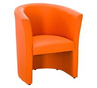 Fauteuil Premium 1 place - Simili cuir orange
