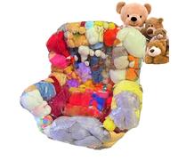 Fauteuil Range Peluches - Siège de Stockage 2-en-1 pour Jouets en Peluche - Grand Sac de Rangement Capacité pour Peluches D'appartement Chambre - Salon Salle de Jeux Dortoir Lecture