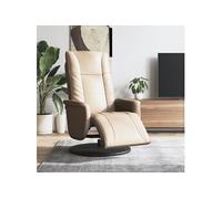 vidaXL Fauteuil réglable avec repose-pieds similicuir cappuccinokleur Marron G