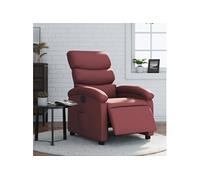Fauteuil réglable électrique similicuir bordeaux