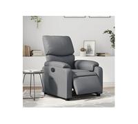 Fauteuil réglable électrique similicuir gris