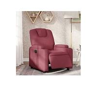 Fauteuil réglable électrique tissu bordeaux