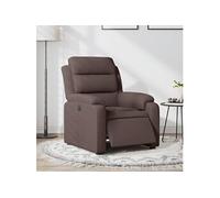 vidaXL Fauteuil inclinable électrique Marron foncé Tissu