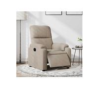 vidaXL Fauteuil inclinable électrique taupe tissu microfibre