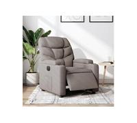 Fauteuil réglable électrique tissu taupe