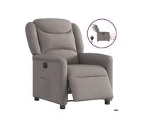 Fauteuil réglable électrique tissu taupe