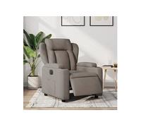 Fauteuil réglable électrique tissu taupe