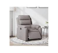 vidaXL Fauteuil inclinable électrique – Chaise de relaxation, dossier et accoudoirs – Taupe tissu