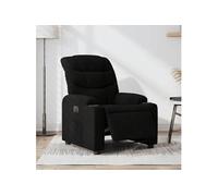 vidaXL Fauteuil inclinable électrique – Chaise de relaxation avec dossier et accoudoirs – Noir tissu