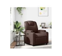 vidaXL Fauteuil inclinable Marron Similicuir