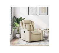 Fauteuil réglable tissu crème
