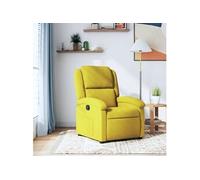 vidaXL Fauteuil inclinable Chaise de relaxation avec dossier et repose-pied Moderne Jaune velours
