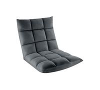 Fauteuil - TECTAKE - Fauteuil relax SNOOZE 2-en-1 en velours réglable sur 14 positions, 108 x 57 x 13,5 cm - Gris