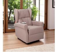 Fauteuil relax AURORA avec releveur électrique 2 moteurs tissu taupe