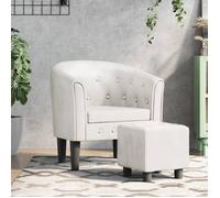 Fauteuil Relax, Black Month,Canapé-chaise/Fauteuil cabriolet ,avec repose-pied ,Blanc similicuir - 70x56x68cm EU25_8840841