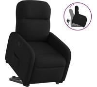 Fauteuil relax design avec releveur Tissu noir, Fauteuil classique 2024 Nouveau