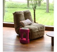 Fauteuil relax électrique avec port USB en tissu marron