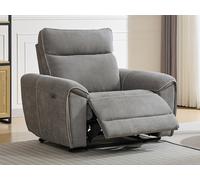 Fauteuil relax électrique en tissu gris DJARALO