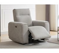 Fauteuil relax électrique en tissu gris LORGITA
