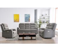Fauteuil relax électrique en tissu gris NEVERS