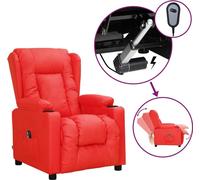 Fauteuil Relax Electrique Rouge Similicuir