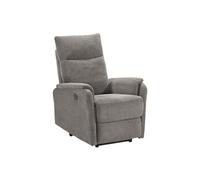 ALCANTAR - Fauteuil Relax Electrique Tissu Gris clair