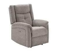 Fauteuil relax électrique tissu polyester gris clair - MELILLA