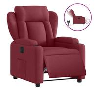 Fauteuil relax électrique vin rouge tissu