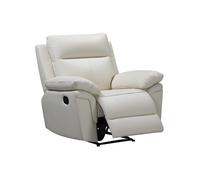 Fauteuil relax en cuir de buffle PAKITA - Ivoire