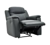 Fauteuil relax EVASION en cuir - Gris