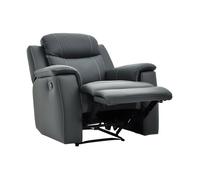 Fauteuil relax EVASION en cuir - Gris