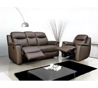 Fauteuil relax EVASION en cuir - Marron
