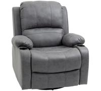 Fauteuil relax - Fauteuil - Fauteuil pivotant - Fauteuil à bascule - Gris, microfibre